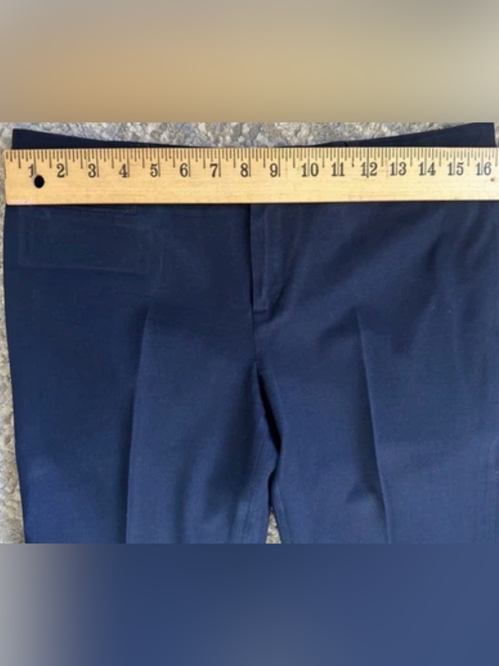 Banana Republic 10 Pants Navy Blue Sloan Slim Ankle Dress Work Cotton Blend $100 - Picture 4 of 7